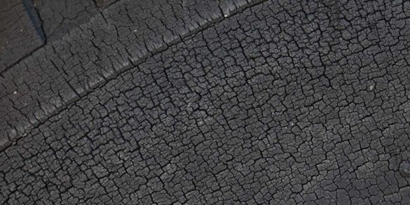 Aged car tyre